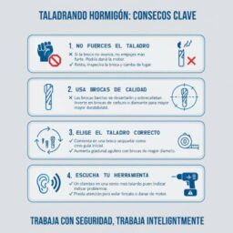 Consejos Pro para No Dañar tu Taladro- perforar paredes de hormigón