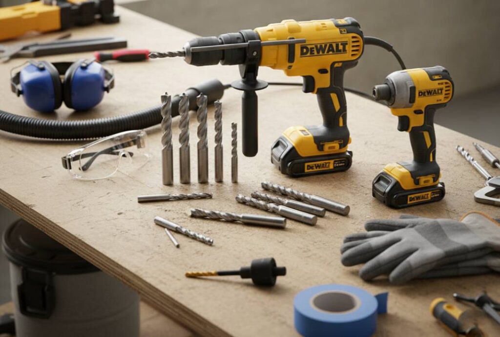 Herramientas y Equipo de Seguridad: Tu Kit para el Éxito - perforar paredes de hormigón