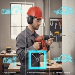 La Postura y el Inicio - perforar paredes de hormigón