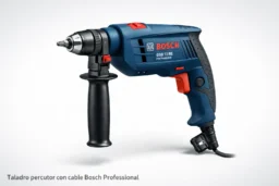 Bosch Professional GSB 13 RE taladro percutor cable 600W vista producto completo fondo blanco