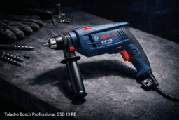 Bosch Professional GSB 13 RE vista frontal completa taladro percutor cable 600W cuerpo entero