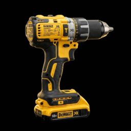 DeWalt DCD795D2-QW taladro percutor inalámbrico 18V Brushless XR sin escobillas, vista lateral con batería